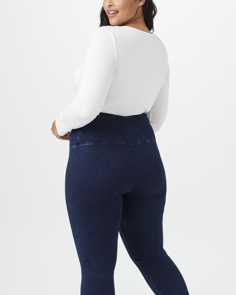 Plus Size Denim Legging Royal Blue